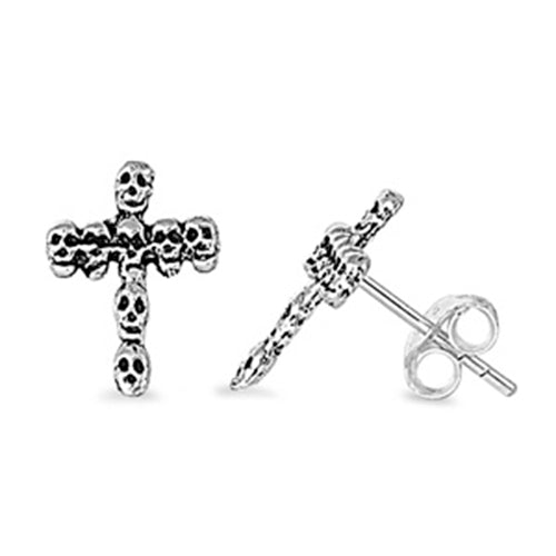Dije Cruz de calaveras