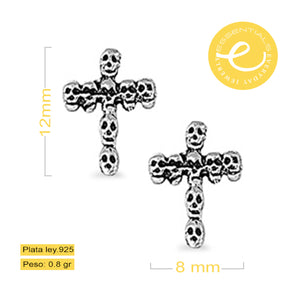 Dije Cruz de calaveras