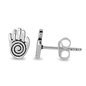 Aretes Mano con espiral