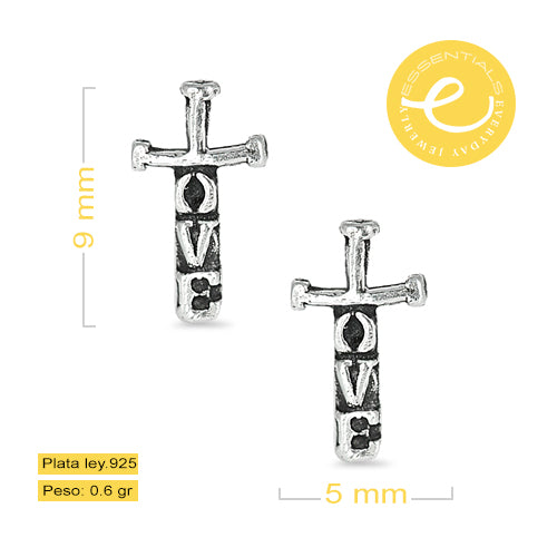 Aretes Cruz "love"