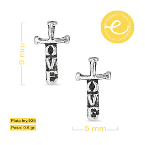 Aretes Cruz "love"