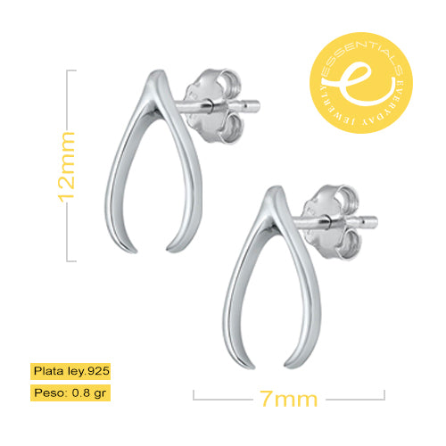 Aretes hueso de los deseos
