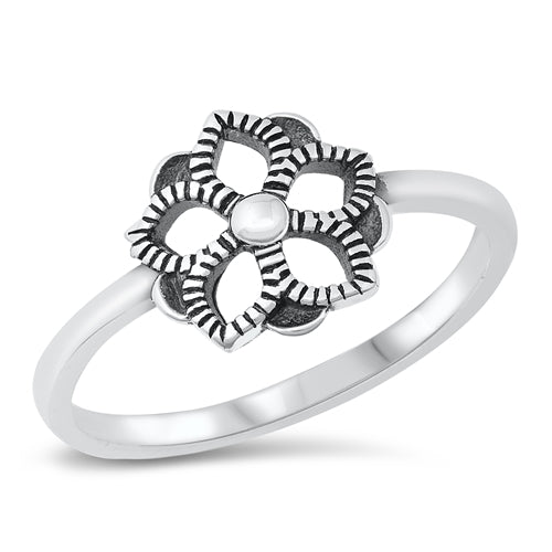 Anillo Flor con ornametos