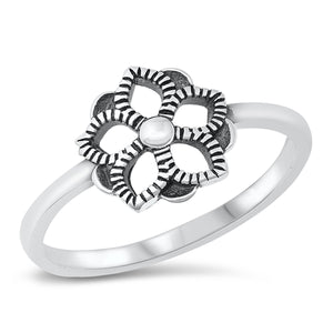 Anillo Flor con ornametos