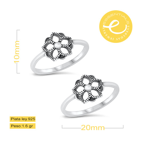 Anillo Flor con ornametos