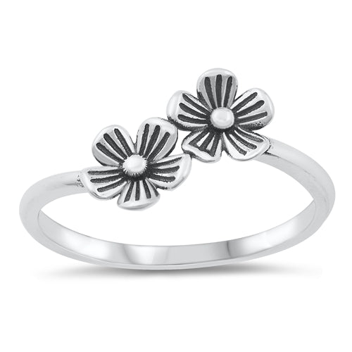Anillo Dos flores
