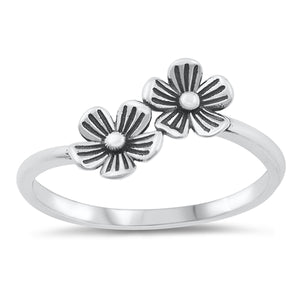 Anillo Dos flores
