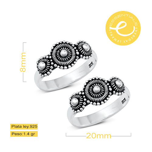 Anillo Flores de bali