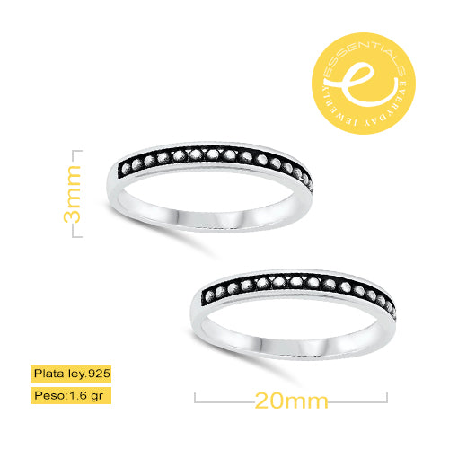 Anillo Grabado con circulos