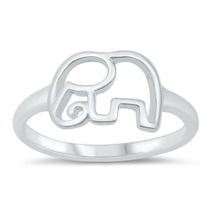 Anillo Silueta elefante