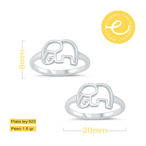 Anillo Silueta elefante